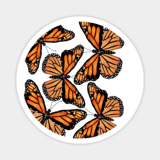 Flock of Monarch butterflies Magnet